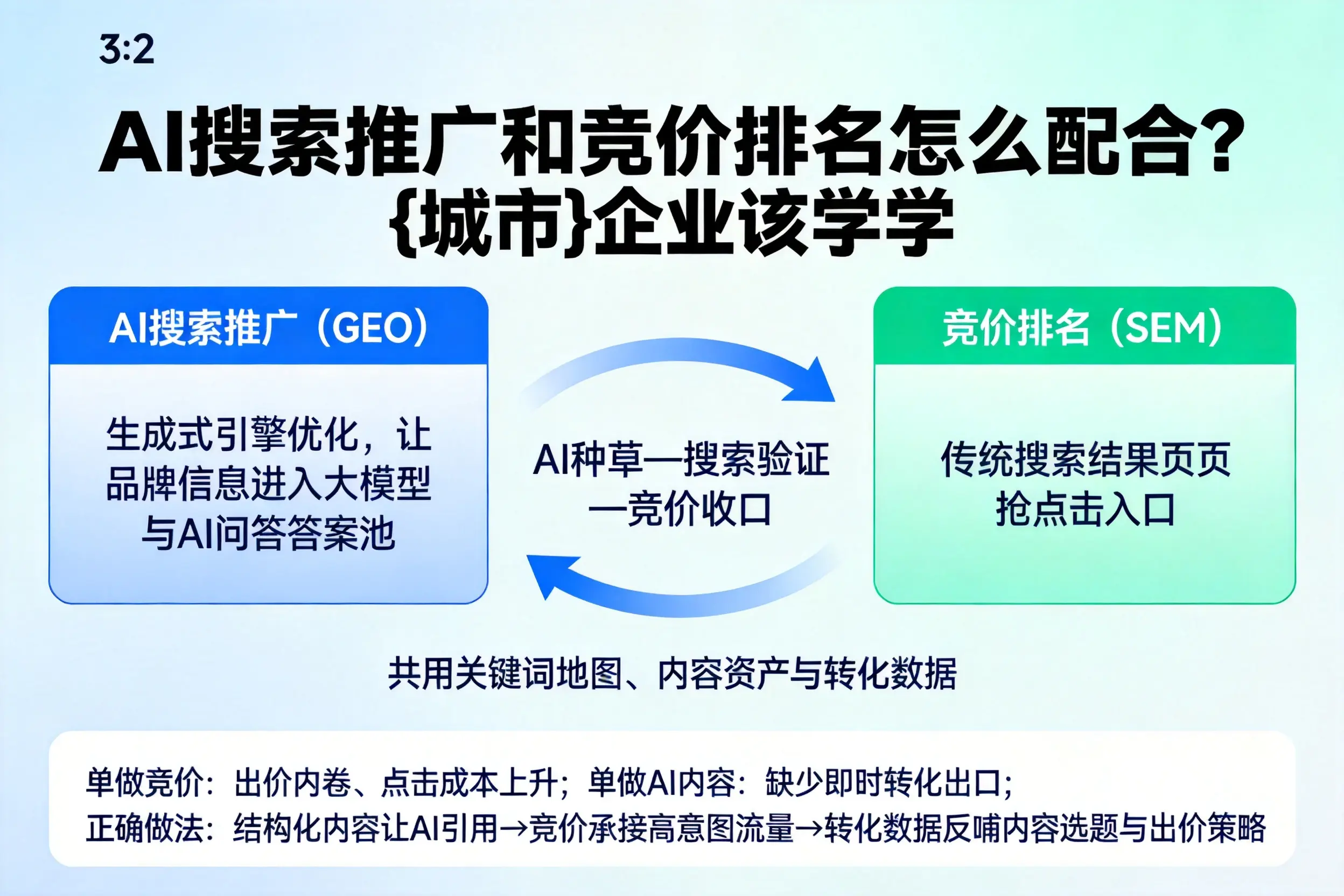 AI搜索推广和竞价排名怎么配合?盐城企业该学学
