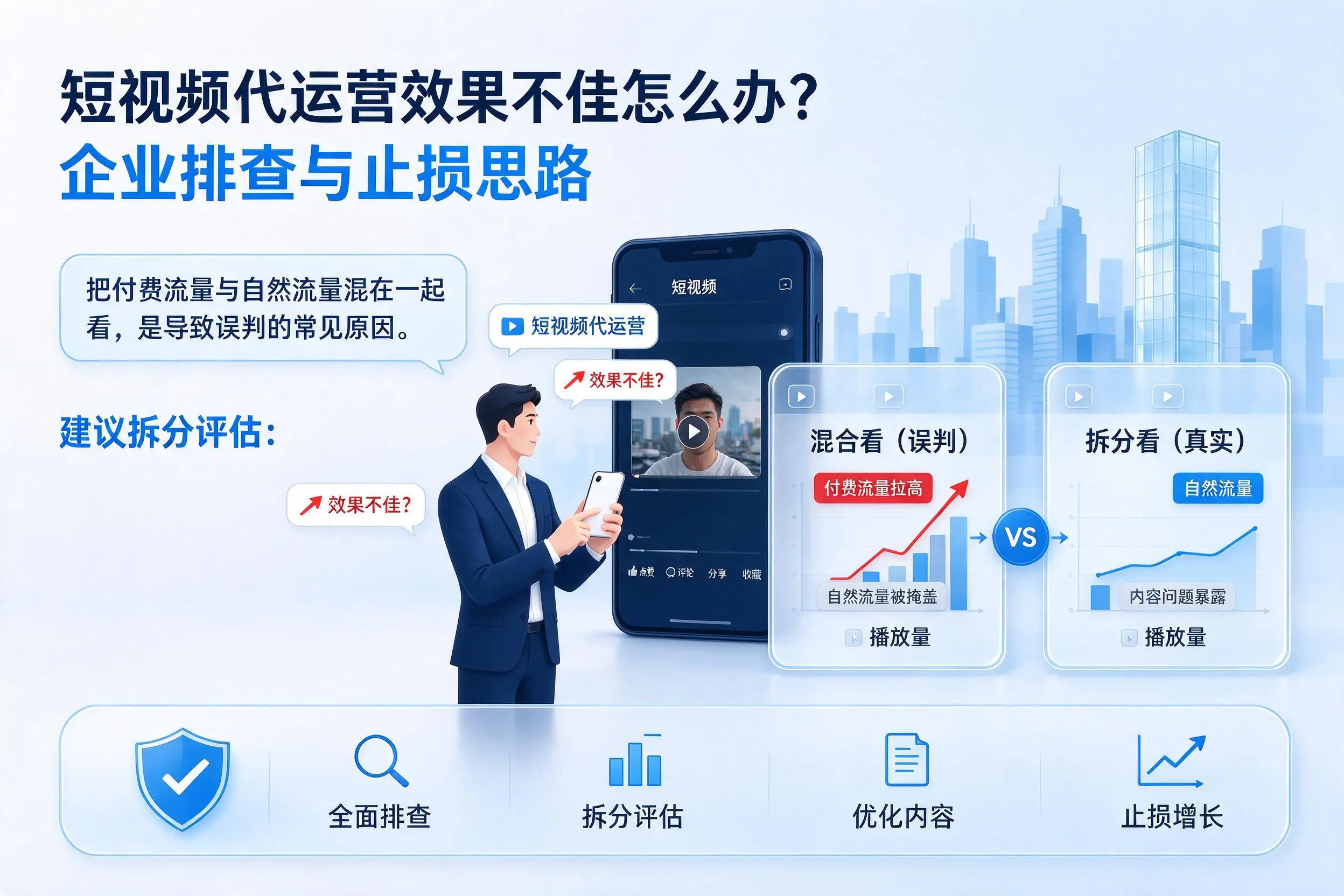 短视频代运营效果不佳怎么办?盐城企业排查与止损思路