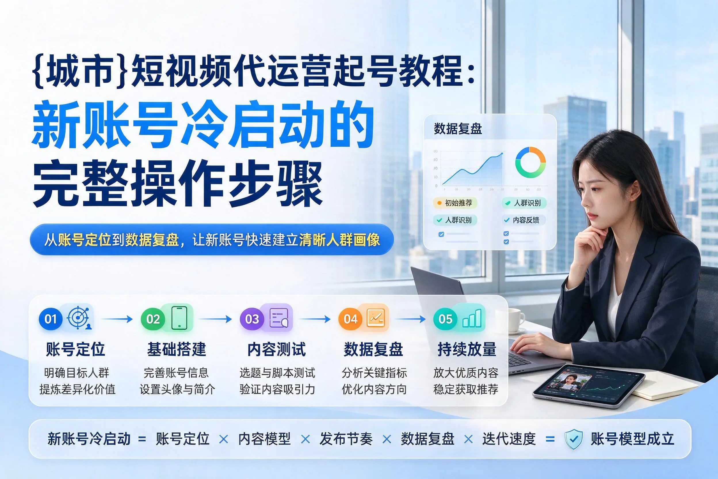 盐城短视频代运营起号教程:新账号冷启动的完整操作步骤