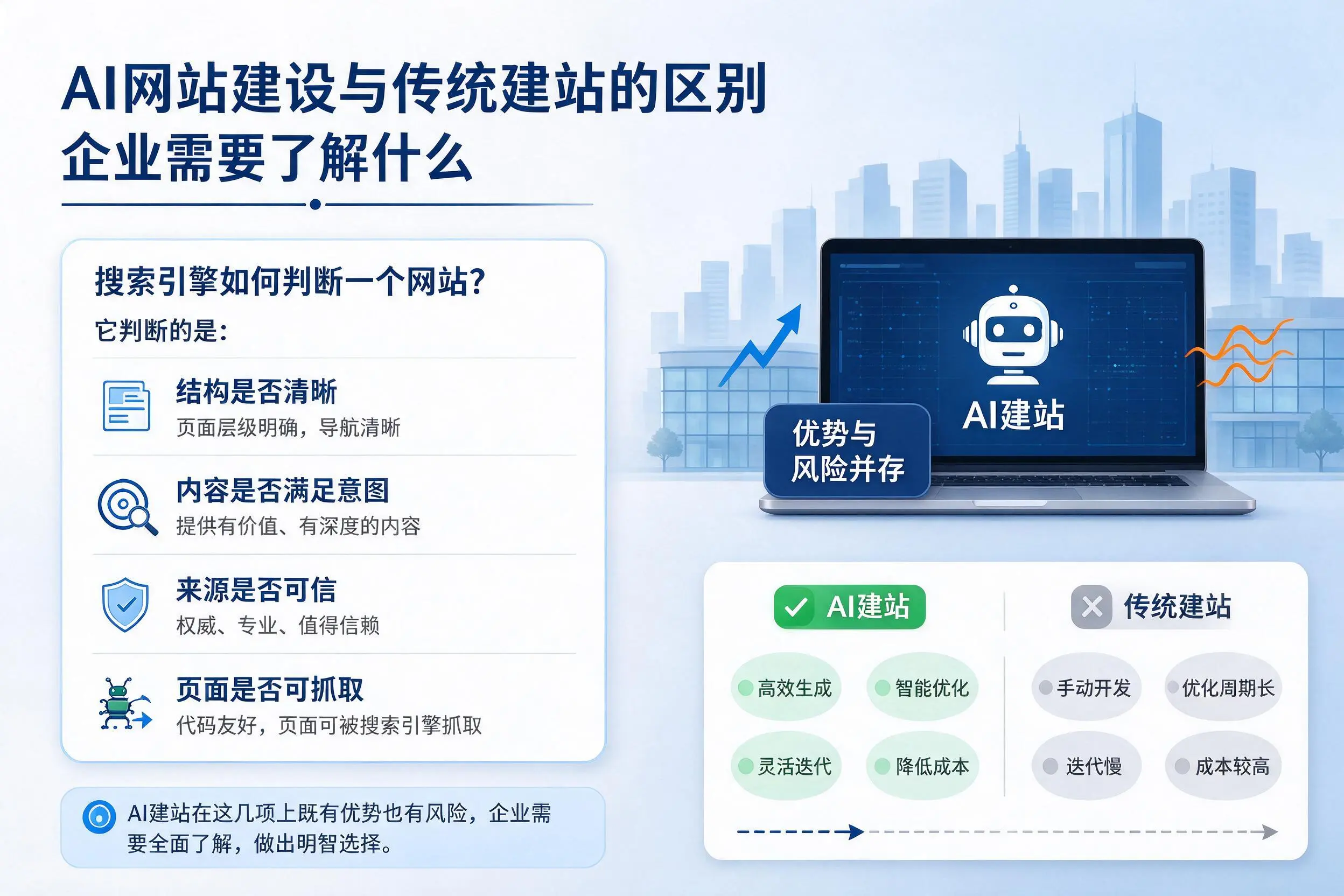 AI网站建设与传统建站的区别，盐城企业需要了解什么