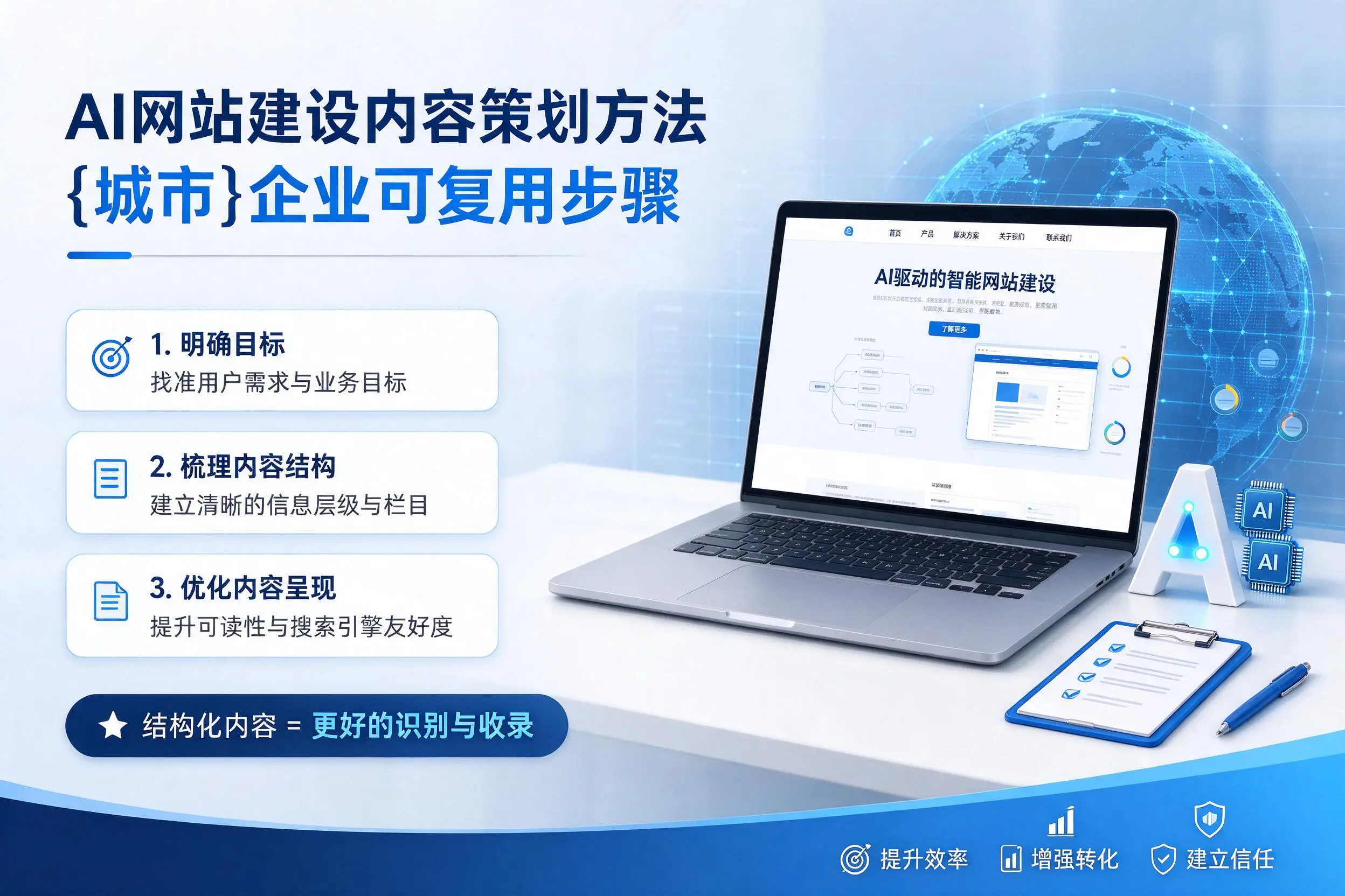 AI网站建设内容策划方法,盐城企业可复用步骤