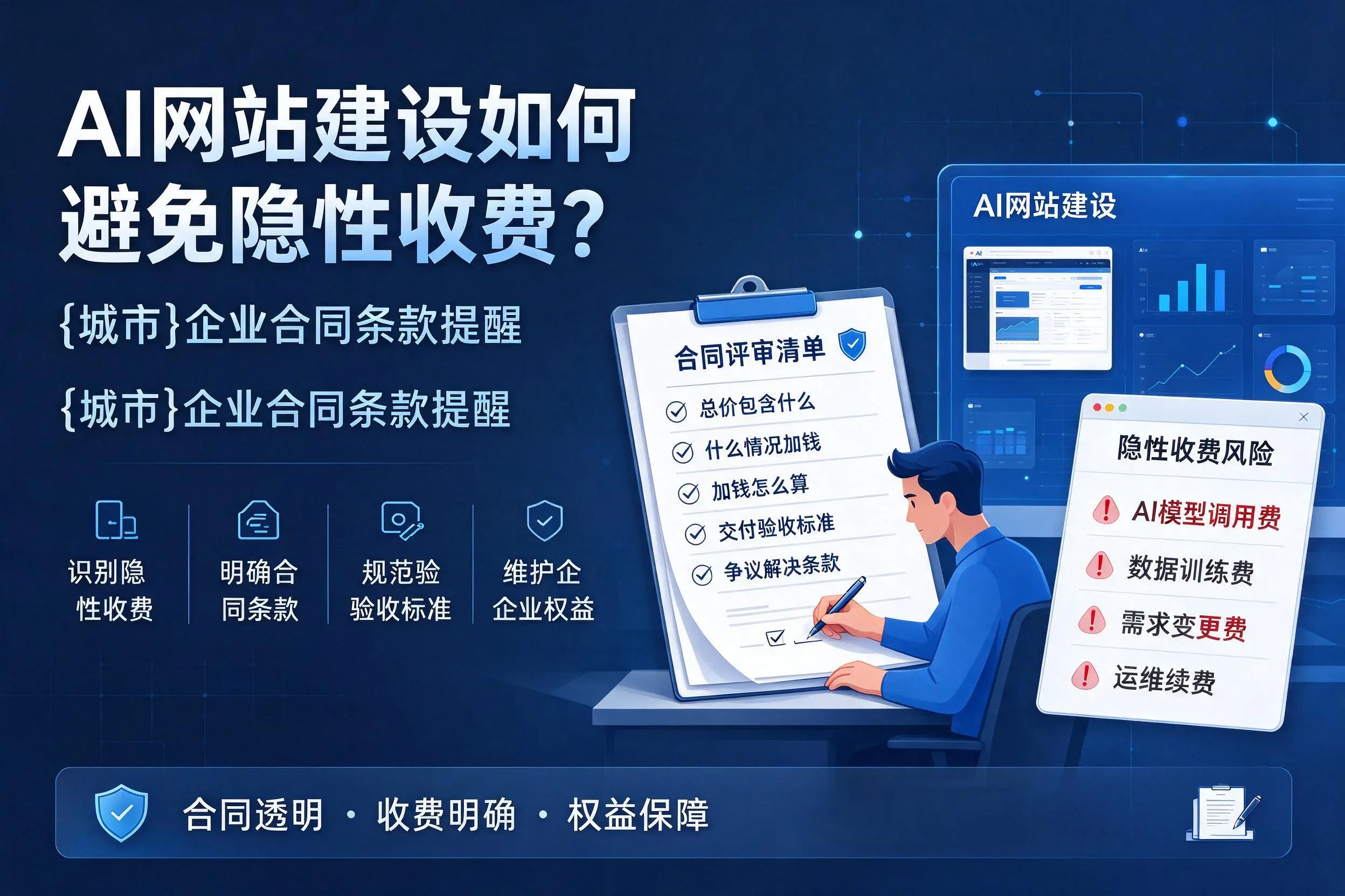 AI网站建设如何避免隐性收费?盐城企业合同条款提醒