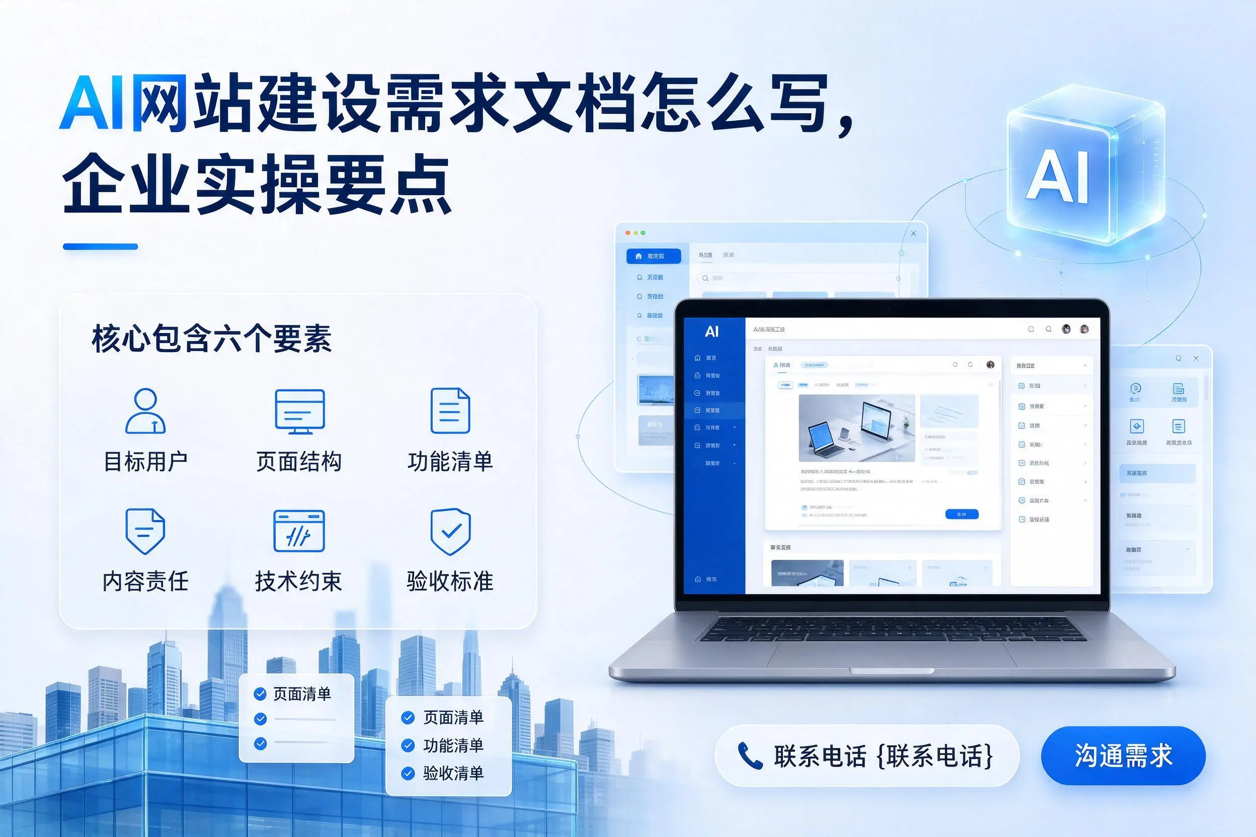 AI网站建设需求文档怎么写,盐城企业实操要点