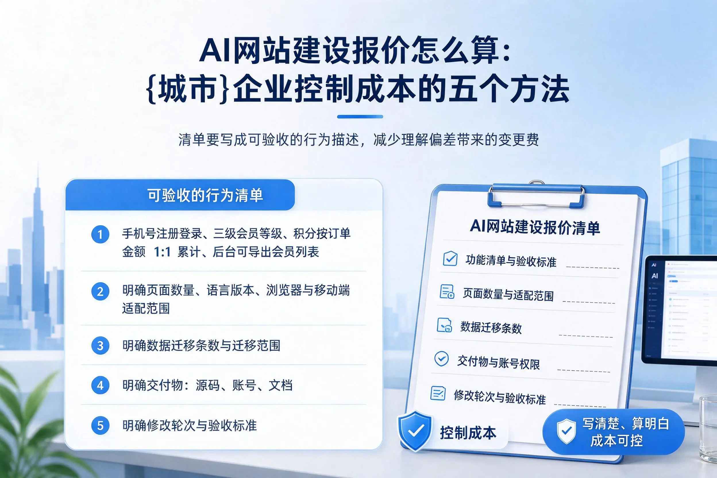 AI网站建设报价怎么算:盐城企业控制成本的五个方法